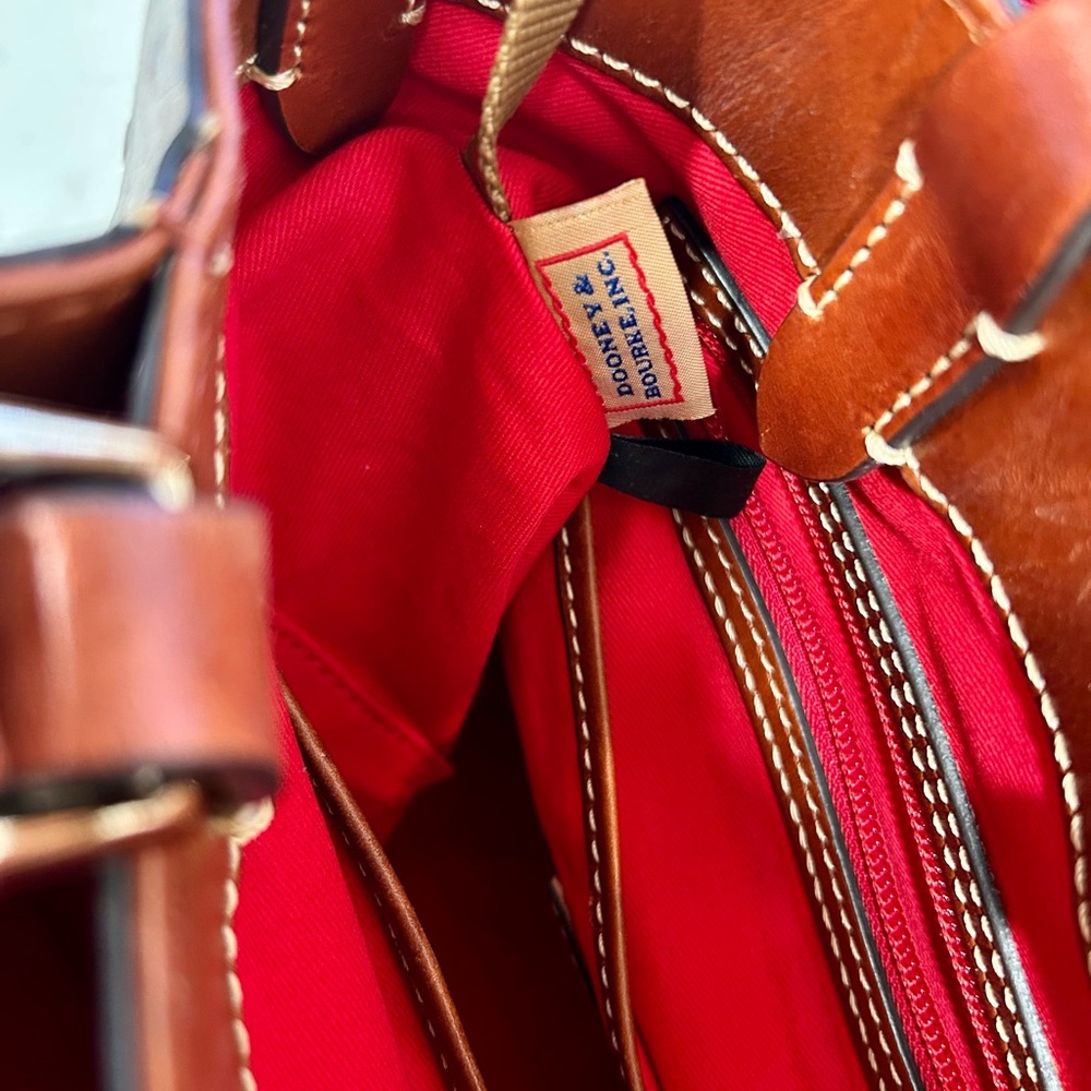 Dooney & Bourke Ostrich-Embossed Leather Brenna Handbag Shoulder Bag - Picture 5 of 6